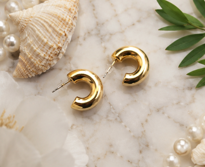 Chunky Half Hoops