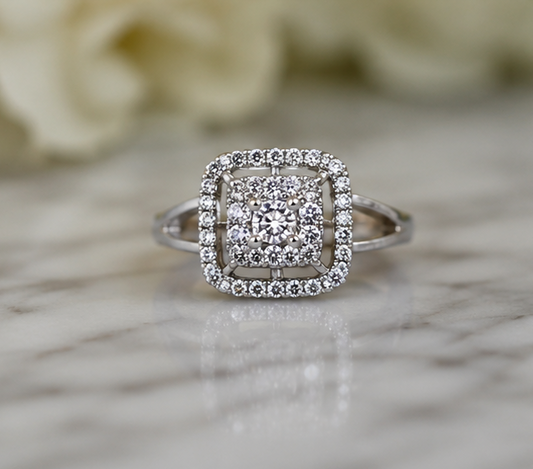 CLEAR RHINESTONE AD RING