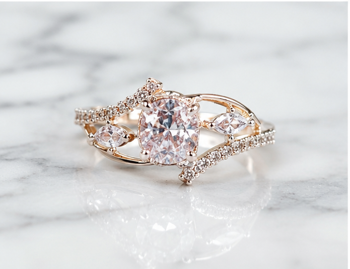 CLEAR RHINESTONE AD RING