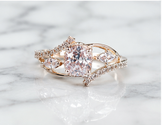 CLEAR RHINESTONE AD RING