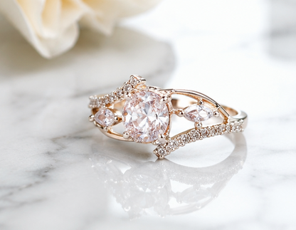 CLEAR RHINESTONE AD RING