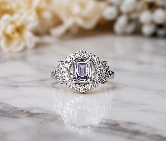 CLEAR RHINESTONE AD RING