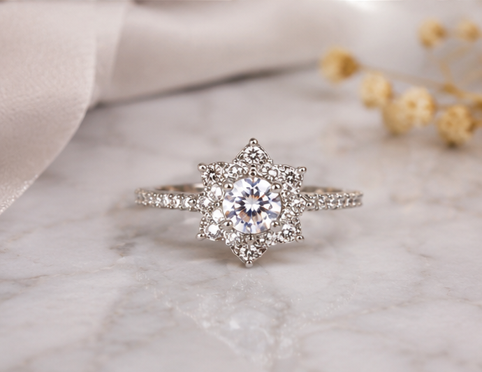 CLEAR RHINESTONE AD RING
