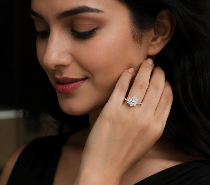 CLEAR RHINESTONE AD RING