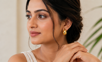 TEAR DROP GOLDEN EARRINGS