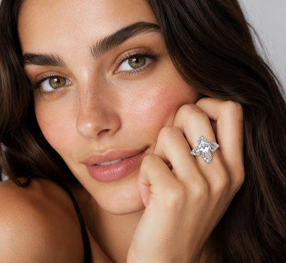 CLEAR RHINESTONE AD RING
