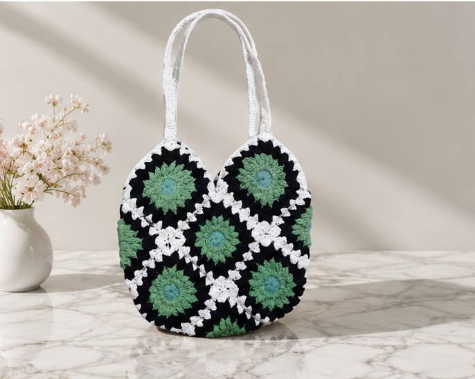 HANDMADE COTTON CROCHET BAG