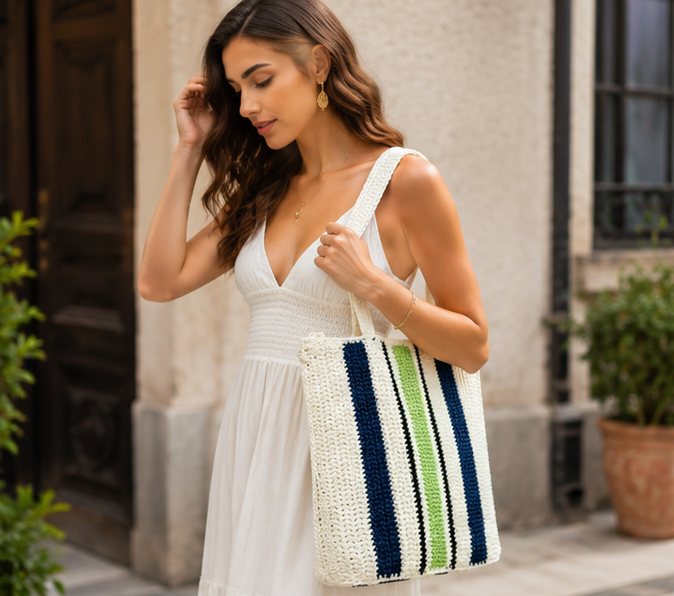 HANDMADE COTTON CROCHET BAG