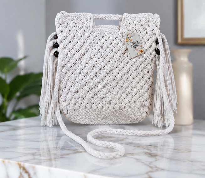 HANDMADE MACREME BAG