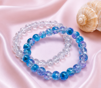 CRACKLE GLASS BRACELETS ( SET OF 2 )