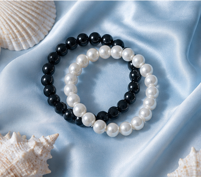 OPAQUE GLASS BRACELETS ( SET OF 2 )