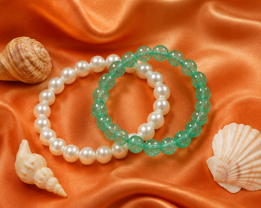 CRACKLE GLASS BRACELETS ( SET OF 2 )