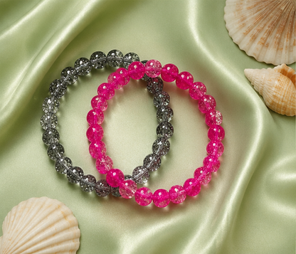 CRACKLE GLASS BRACELETS ( SET OF 2 )