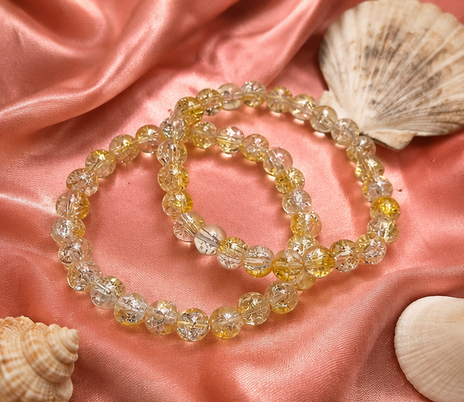 CRACKLE GLASS BRACELETS ( SET OF 2 )