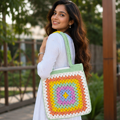 HANDMADE COTTON CROCHET BAG