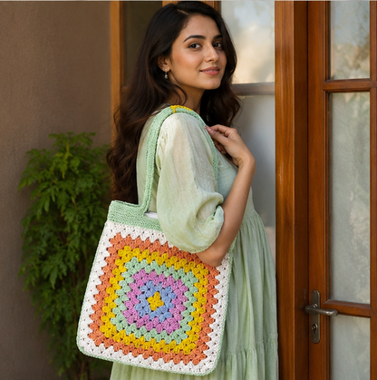 HANDMADE COTTON CROCHET BAG