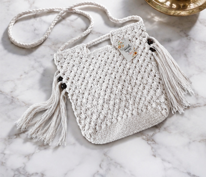 HANDMADE MACREME BAG