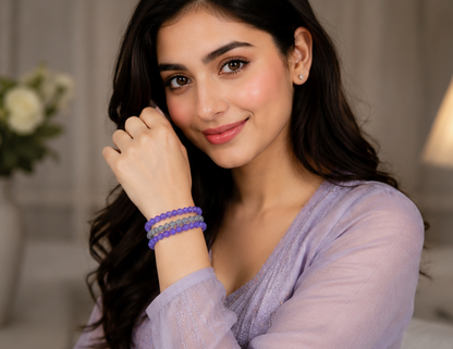 CRACKLE GLASS BRACELETS ( SET OF 2 )