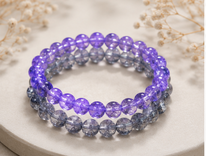 CRACKLE GLASS BRACELETS ( SET OF 2 )