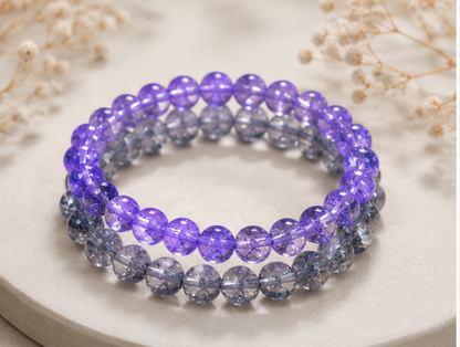 CRACKLE GLASS BRACELETS ( SET OF 2 )