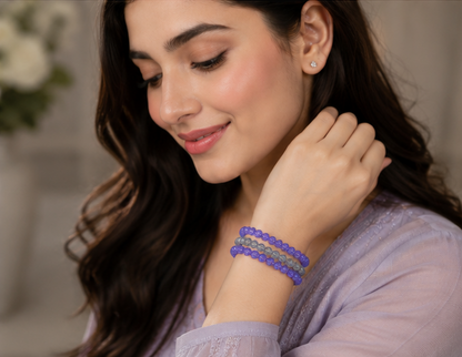 CRACKLE GLASS BRACELETS ( SET OF 2 )