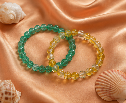 CRACKLE GLASS BRACELETS ( SET OF 2 )