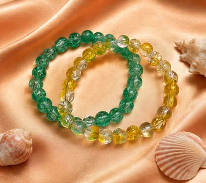 CRACKLE GLASS BRACELETS ( SET OF 2 )
