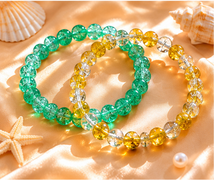 CRACKLE GLASS BRACELETS ( SET OF 2 )