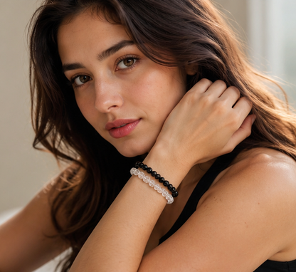 CRACKLE GLASS BRACELETS ( SET OF 2 )