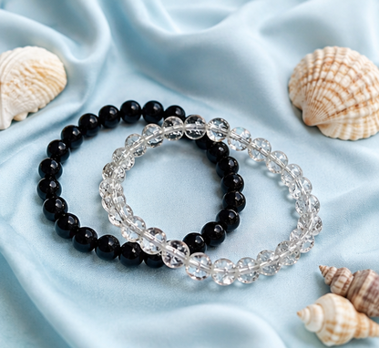 CRACKLE GLASS BRACELETS ( SET OF 2 )