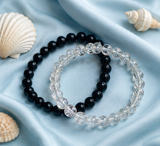 CRACKLE GLASS BRACELETS ( SET OF 2 )