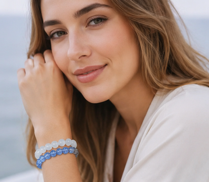 CRACKLE GLASS BRACELETS ( SET OF 2 )