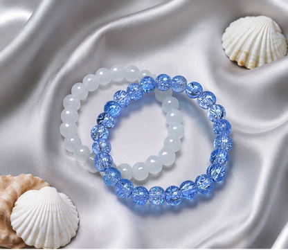 CRACKLE GLASS BRACELETS ( SET OF 2 )