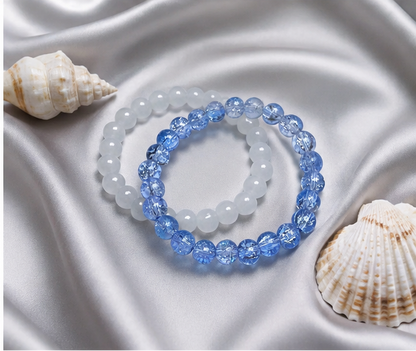 CRACKLE GLASS BRACELETS ( SET OF 2 )