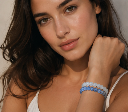 CRACKLE GLASS BRACELETS ( SET OF 2 )