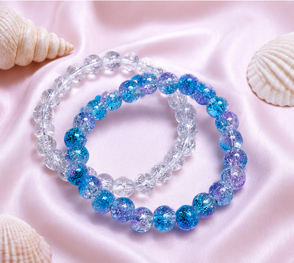 CRACKLE GLASS BRACELETS ( SET OF 2 )