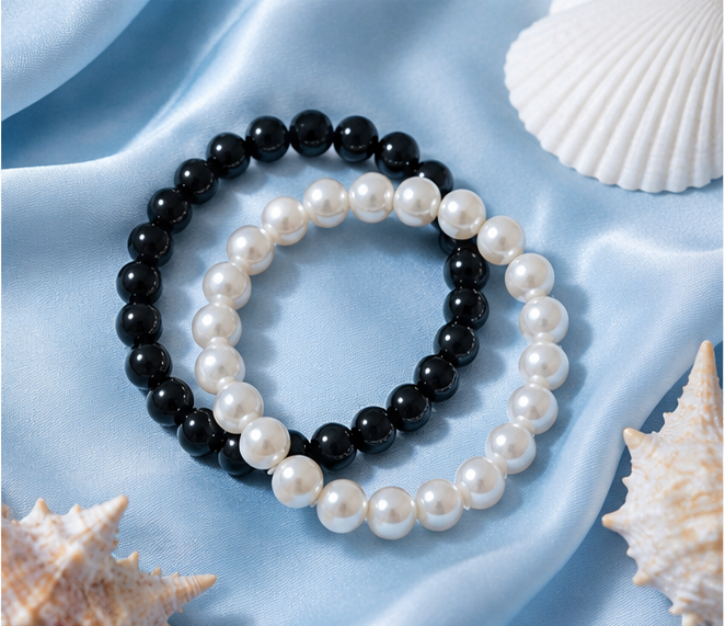 OPAQUE GLASS BRACELETS ( SET OF 2 )