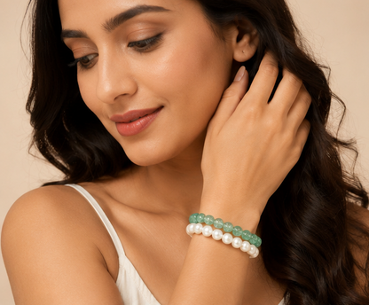 CRACKLE GLASS BRACELETS ( SET OF 2 )