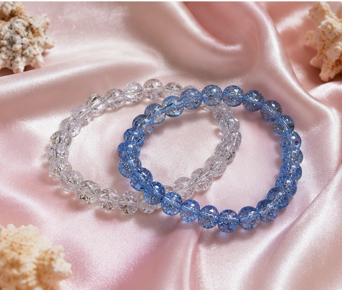 CRACKLE GLASS BRACELETS ( SET OF 2 )