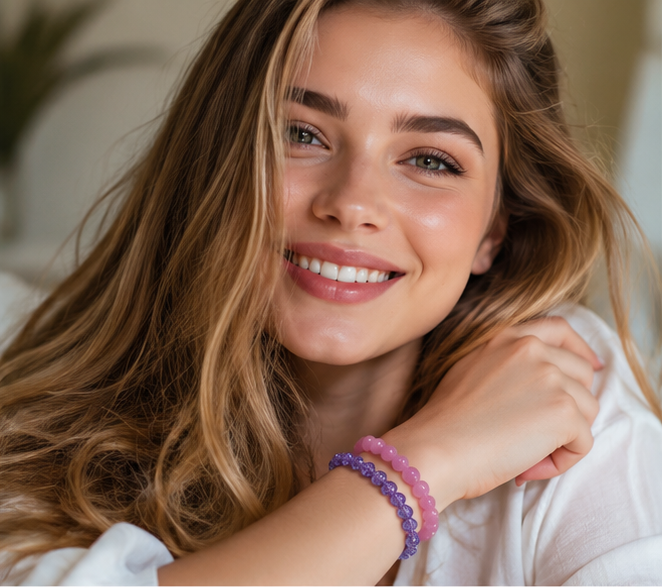 CRACKLE GLASS BRACELETS ( SET OF 2 )