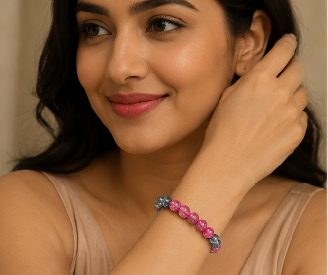 CRACKLE GLASS BRACELETS ( SET OF 2 )