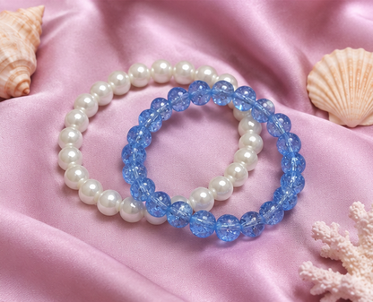 CRACKLE GLASS BRACELETS ( SET OF 2 )