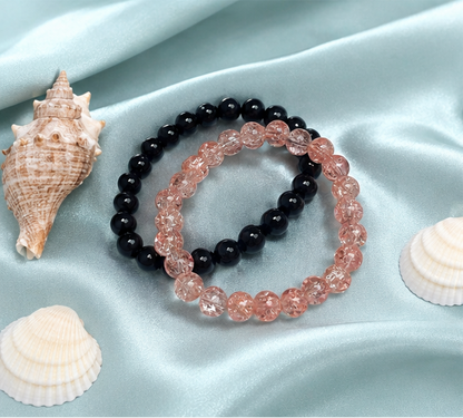 CRACKLE GLASS BRACELETS ( SET OF 2 )
