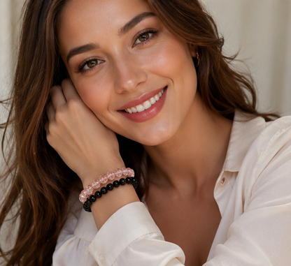 CRACKLE GLASS BRACELETS ( SET OF 2 )