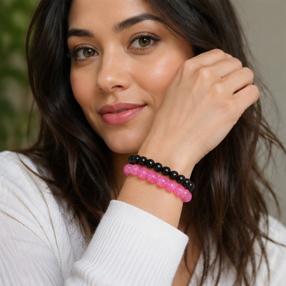 CRACKLE GLASS BRACELETS ( SET OF 2 )