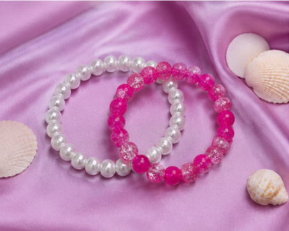CRACKLE GLASS BRACELETS ( SET OF 2 )