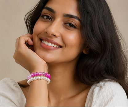 CRACKLE GLASS BRACELETS ( SET OF 2 )