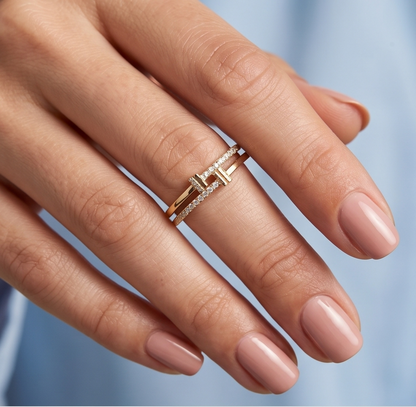 RHINESTONE AD RING