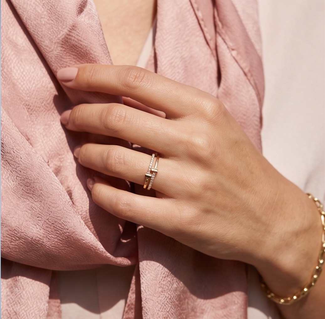 RHINESTONE AD RING