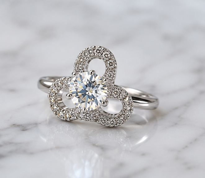 CLEAR RHINESTONE AD RING